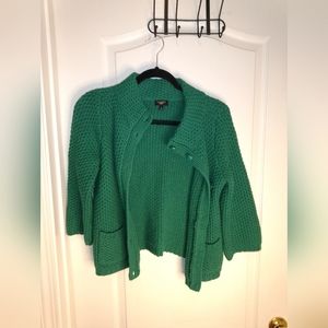 Talbots petite/ size :small/  color:green/ Sweater /button up sweater